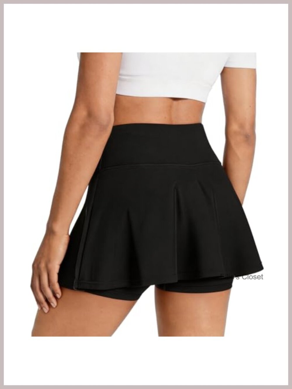 High Waisted Athletic Skort with Inner Shorts & Pockets for Tennis Golf Running